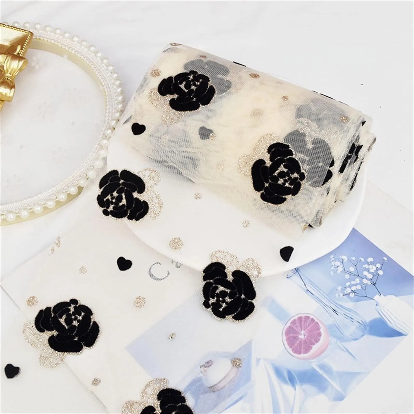 Kewgarden Flower Voile Ribbon