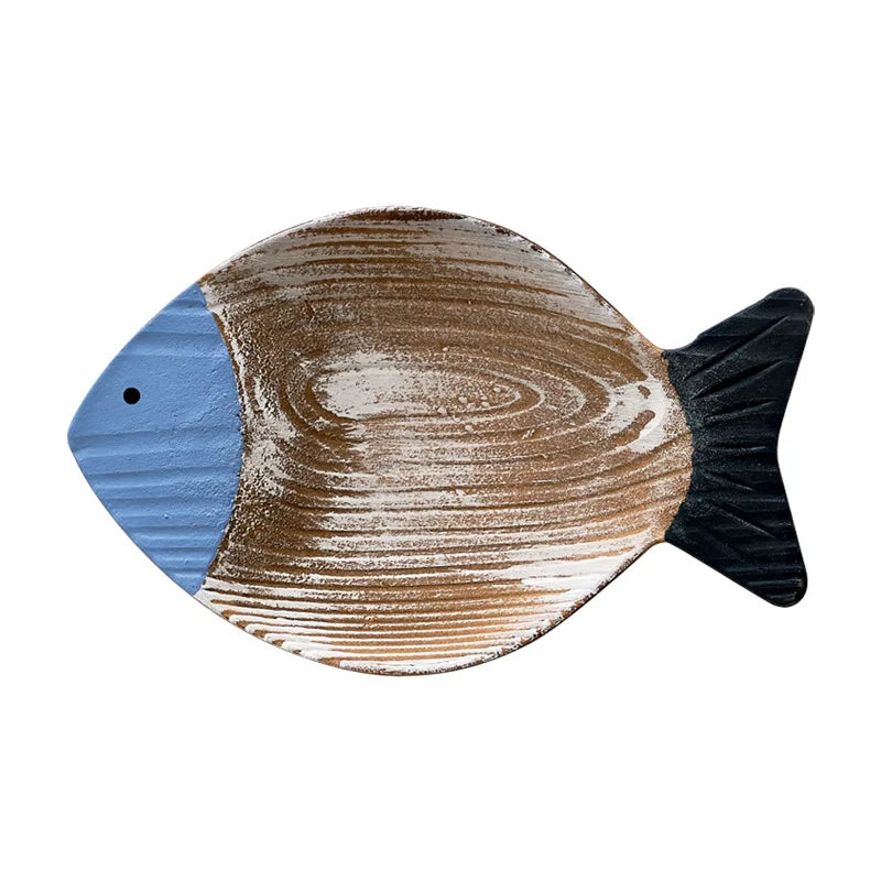 Wood Fish Nautical Beach Wall Decor