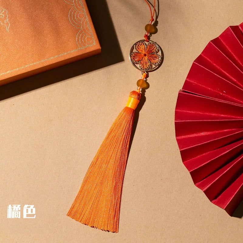 DIY Handmade Blossom Tassel Pendant Chinese Style