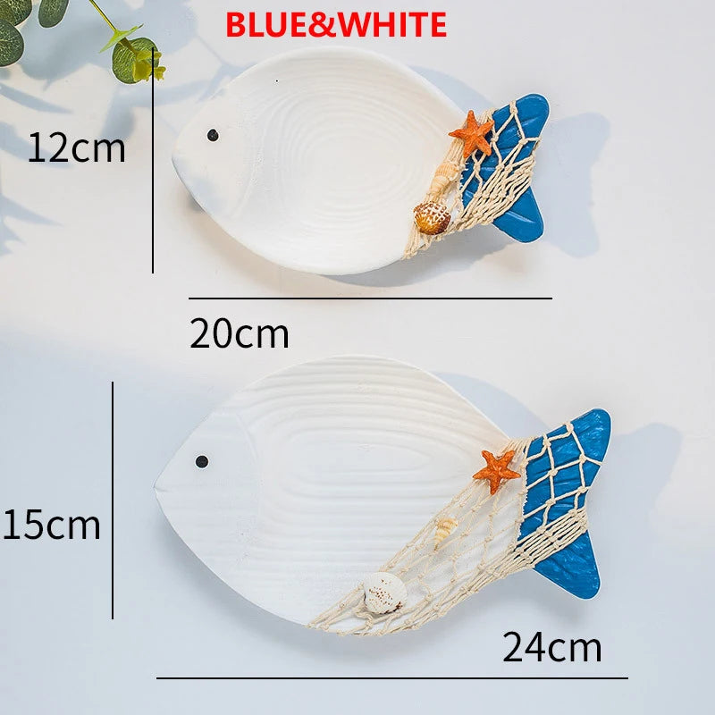 Wood Fish Nautical Beach Wall Decor