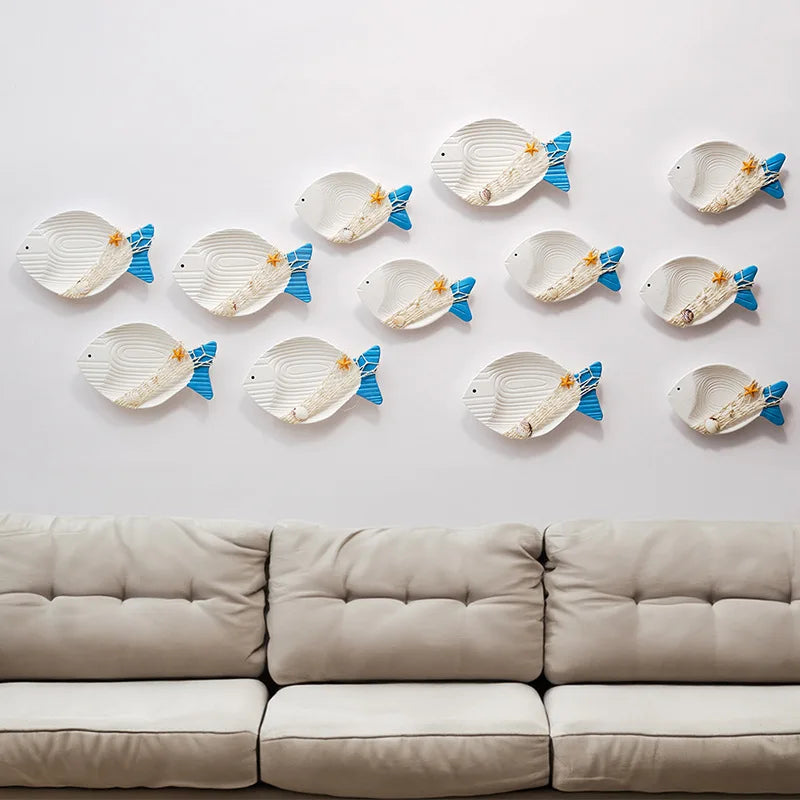 Wood Fish Nautical Beach Wall Decor