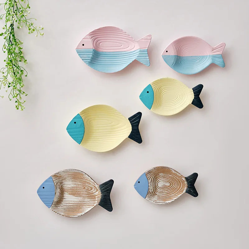 Wood Fish Nautical Beach Wall Decor