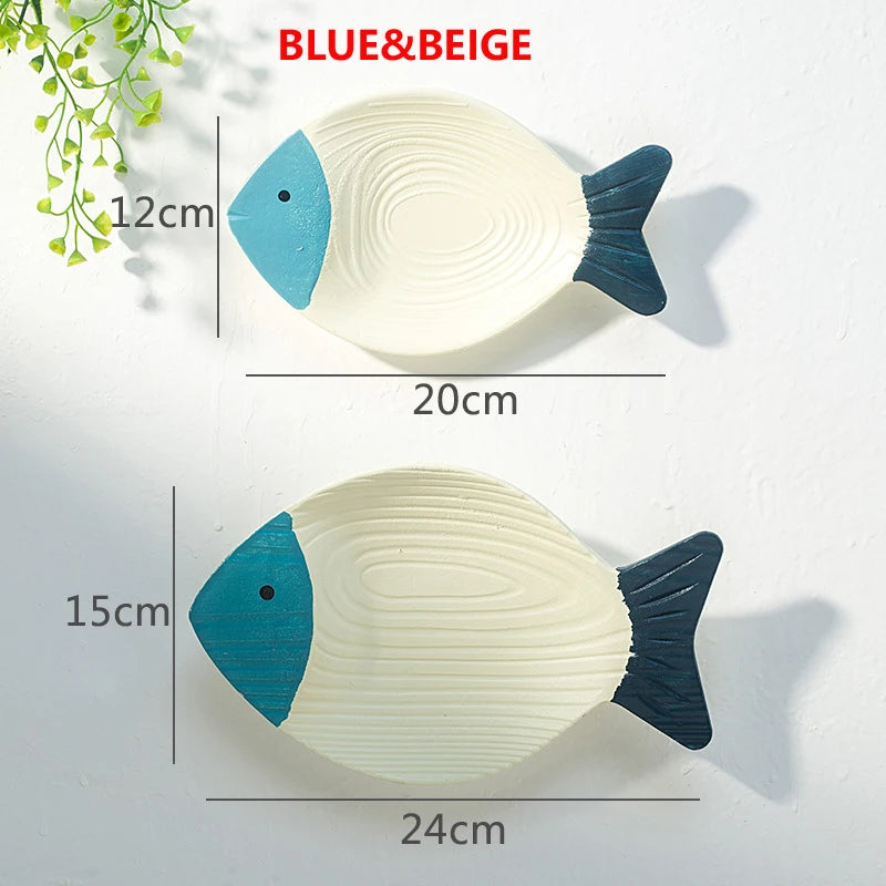 Wood Fish Nautical Beach Wall Decor