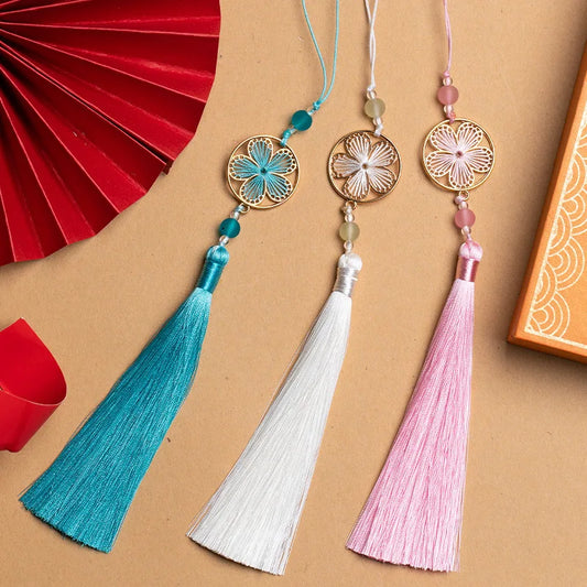 DIY Handmade Blossom Tassel Pendant Chinese Style